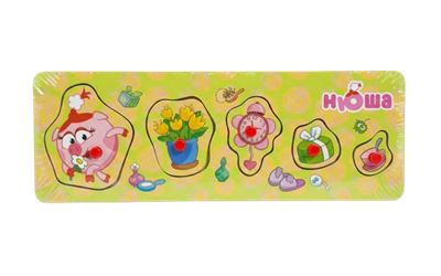 Игра развивающая Вставная Нюша, дерево, 5шт, 1-3г - фото 35430