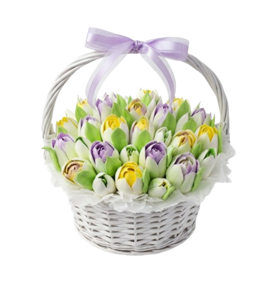 Зефир Тюльпаны в корзине 13650 - фото 35586