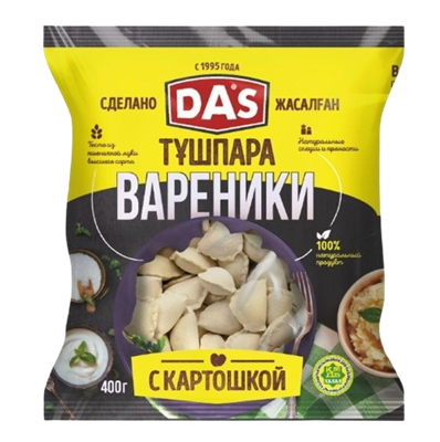 Вареники DAS с картошкой 400гр - фото 35743