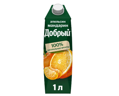 Напиток сокосодержащий Добрый апельсин-мандарин 1л - фото 35776