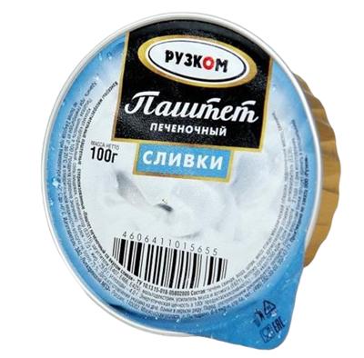ПаштетРузком Сливки печеночный 100 гр - фото 35834