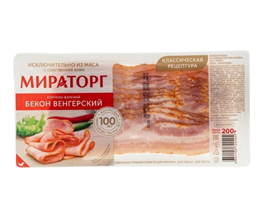 Бекон Мираторг Венгерский 200 гр - фото 35894