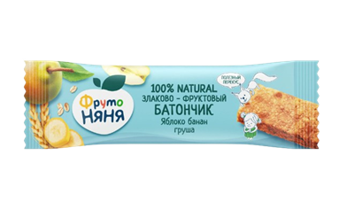Фруто-Няня Злаковый батончик яблоко груша банан 25гр - фото 35914