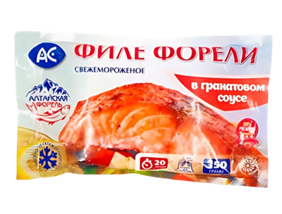 Филе Форели АС свежемороженое в гранатовом соусе 350гр - фото 35973