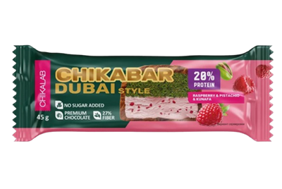 Батончик глазированный Chikalab малина с фисташкой 45гр - фото 35988