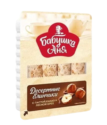 Блинчики Бабушка Аня с пастой с какао и лесным орехом 360гр - фото 36003
