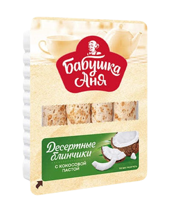 Блинчики Бабушка Аня с кокосовой пастой 240гр - фото 36004