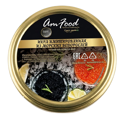 Икра Am Food Красная имитированная стекло 113гр  - фото 36113