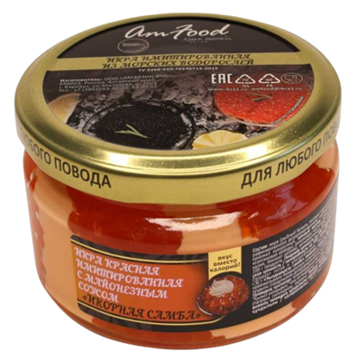 Икра Am Food Красная имитированная с майонезным соусом 240гр - фото 36114
