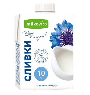 Сливки Milkavita 10% 500мл - фото 36120