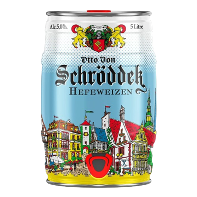 Пиво Otto Von Schrodder Hefeweizen, 5% Германия ж/б 5л  - фото 36368