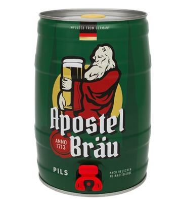 Пиво Apostel Brau Pils, 5% Германия ж/б 5л  - фото 36370