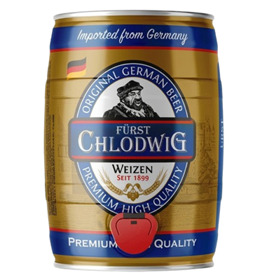 Пиво Furst Chlodwig Weizen, 5,3% Германия ж/б 5л  - фото 36373