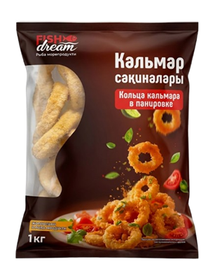 Кальмар кольца в панировке Fish Dream с/м 1кг - фото 36389