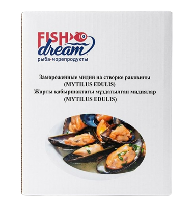 Мидии Fish Dream на полустворке 1кг - фото 36501