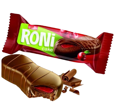 Кекс Roni глазированный с вишневым желе 32гр   - фото 36746