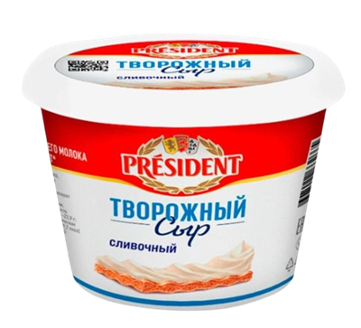 Сыр творожный President сливочный 140гр - фото 36866