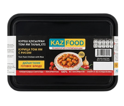 Курица KAZFOOD Том ям с рисом 350гр - фото 36966