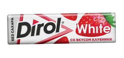 Жевательная резинка Dirol со вкусом клубники 13,6гр - фото 37056
