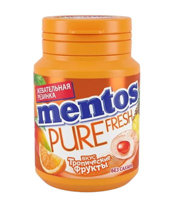 Жевательная резинка Mentos тропические фрукты 54гр - фото 37060