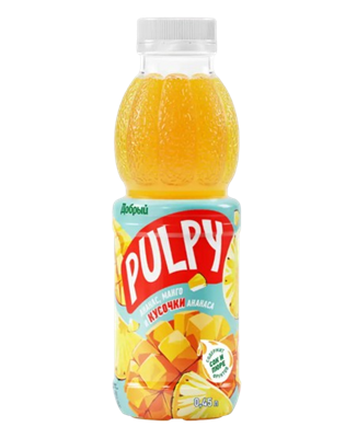Напиток сокосодержащий Pulpy Ананас и Манго 0,45л - фото 37310