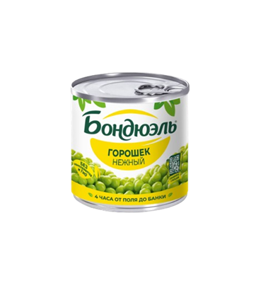 Горошек Bonduelle нежный 212 мл - фото 37330