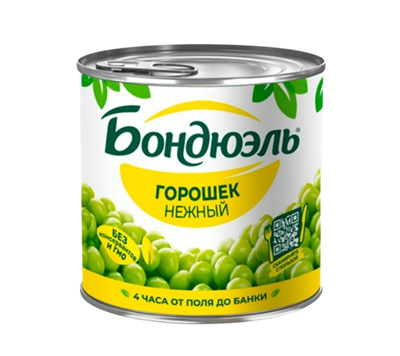 Горошек Bonduelle нежный 425 мл - фото 37333