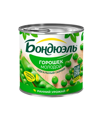 Горошек Bonduelle Молодой 425мл - фото 37343
