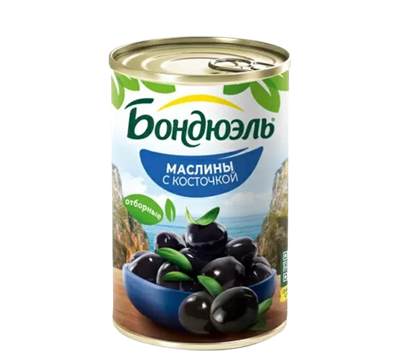 Маслины Bonduelle с косточкой 314мл - фото 37519