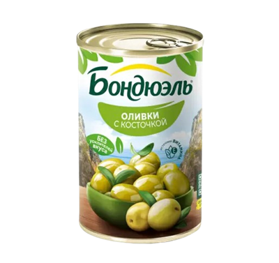 Оливки Bonduelle с косточкой ж/б 314мл - фото 37520