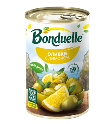 Оливки Bonduelle с лимоном 314мл - фото 37524