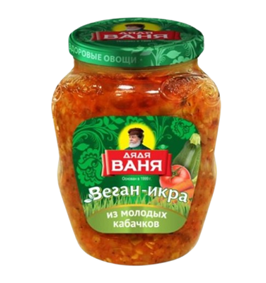 Веган-икра Дядя Ваня из молодых кабачков 350гр - фото 37562