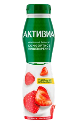 Йогурт питьевой Активиа Клубника-Земляника 260гр - фото 37773