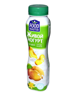 Питьевой Живой Йогурт со вкусом персика 280гр - фото 37784