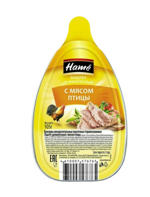 Паштет Hame деликатесный из Куриной печени 95гр - фото 37889