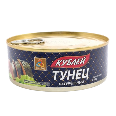 Тунец Кублей натуральный 240гр - фото 37890