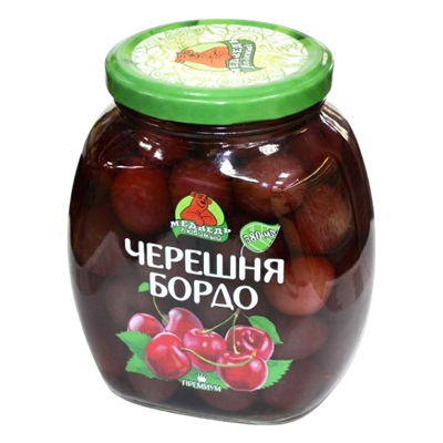 Черешня Любимый медведь Бордо консервированный 580мл - фото 37952