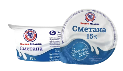 Сметана Восток Молоко жир 15% 180гр  - фото 38621