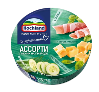 Сыр Хохланд пикник на природе шайба 140гр  - фото 39196
