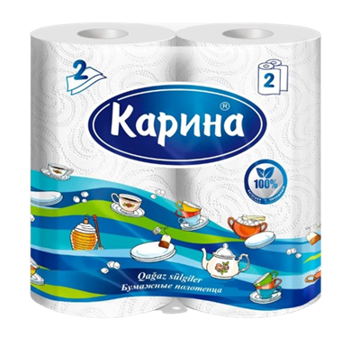 Полотенце бумажное Карина 2рул - фото 39290