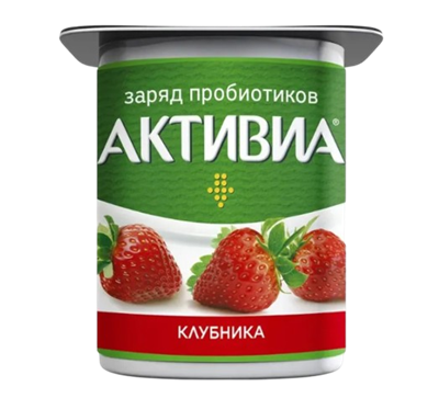 Йогурт Активиа Клубника 110гр - фото 39852