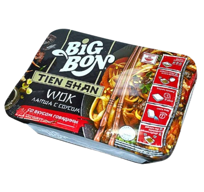 Лапша WOK Биг-бон со вкусом говядины 85гр - фото 39886