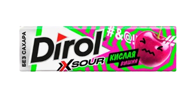 Жевательная резинка Dirol X Sour кислая вишня 13,6гр - фото 40157