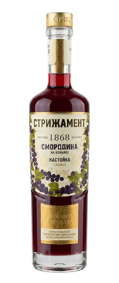 Настойка Стрижамент Черная смородина на коньяке 20% 0,5л - фото 40212