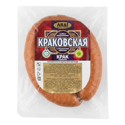 Колбаса Arai Краковская полукопченая кг - фото 40313