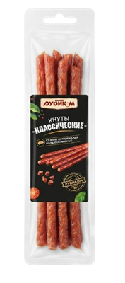 Колбаски Рубиком кнуты классические из свинины 70гр - фото 40407