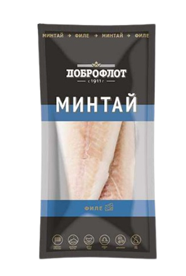 Филе минтая Доброфлот без кожи 400гр - фото 40461