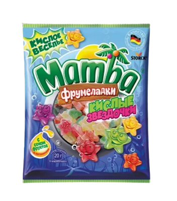 Жевательный мармелад Мамба Кислые Звездочки 70гр - фото 40627