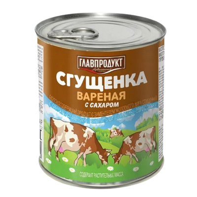 Сгущенка Главпродукт Вареная с сахаром 8.5% 380гр - фото 40828