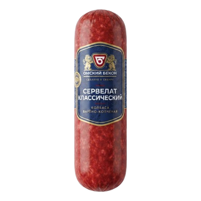 Колбаса Сервелат Омский бекон варено-копченый Классический - фото 40907